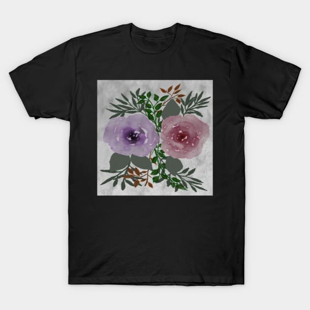 Pink & Purple Watercolor Graphic Design Home Decor & Gifts T-Shirt by tamdevo1